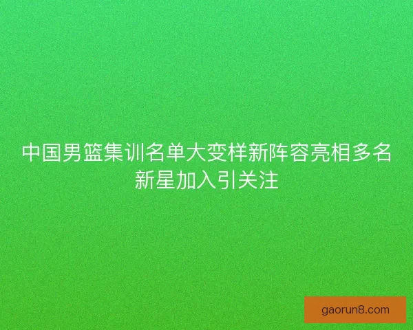 中国男篮集训名单大变样新阵容亮相多名新星加入引关注